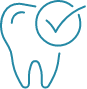 Animated tooth with checkmark