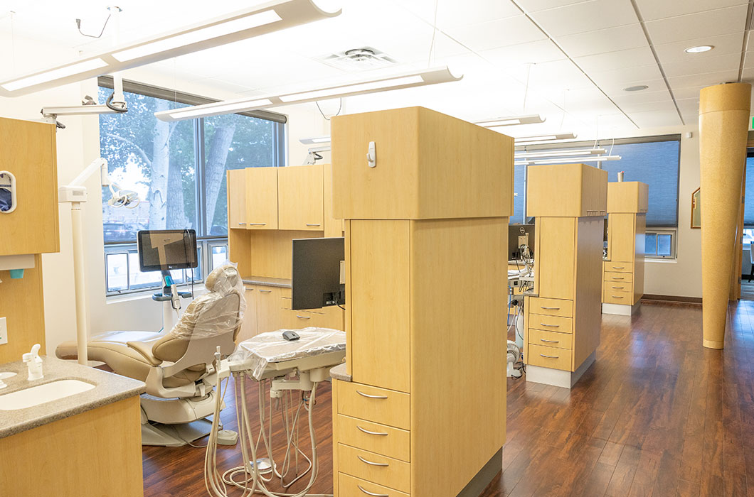 Hallway leading to treatment areas