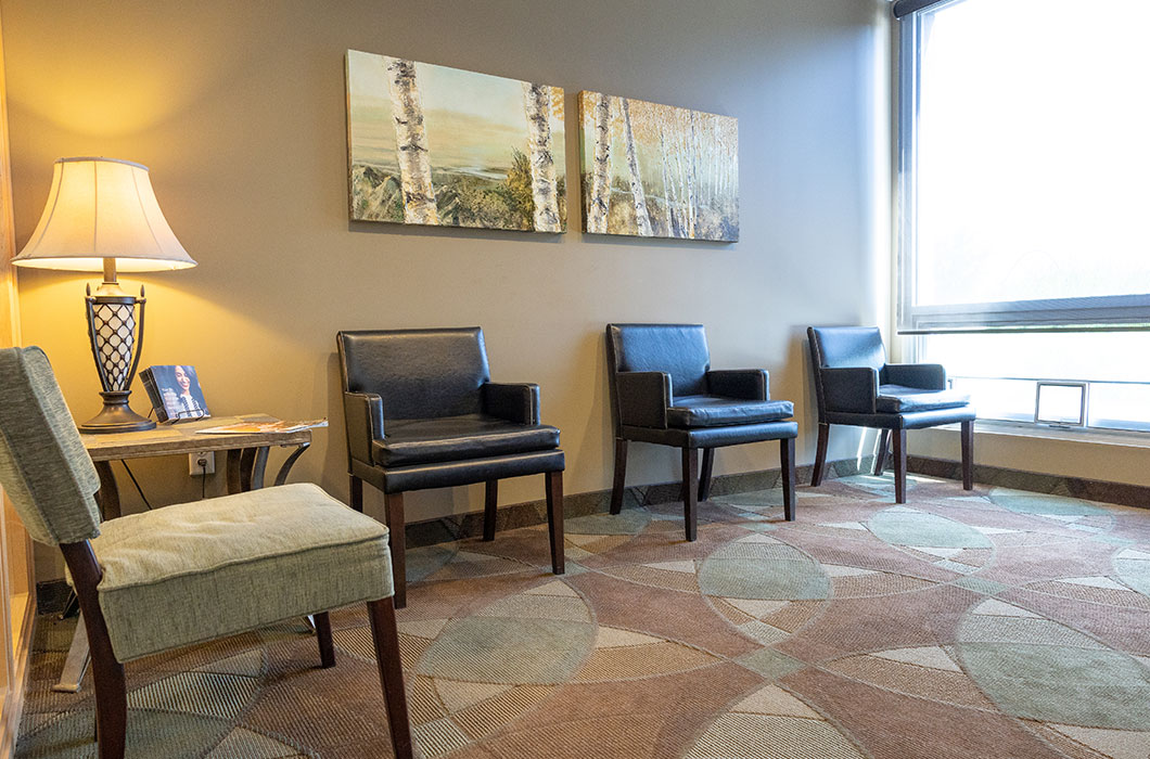 Seating in dental office waiting room